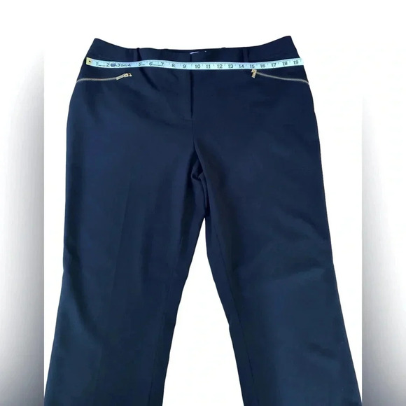 Calvin Klein, Tailored Straight-Leg Pants, Size 16, Black - Picture 5 of 9